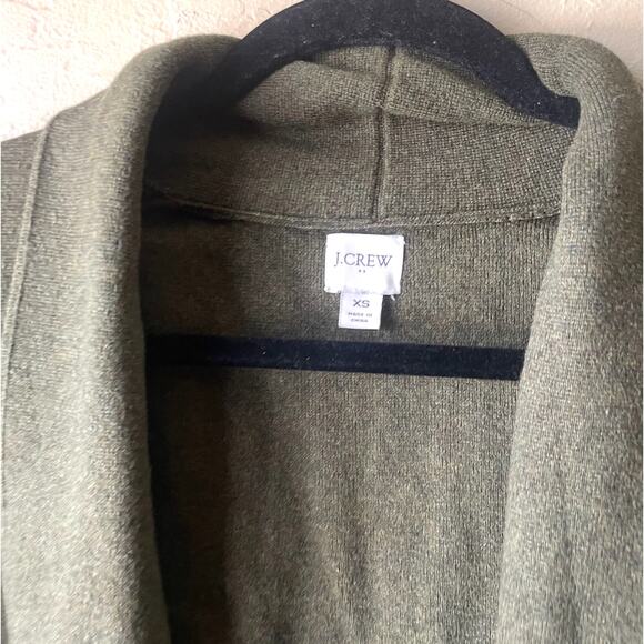 J.Crew Re-Imagined‎ Green Shawl Collar Cardigan Sweater - Size XS - Picture 4 of 9